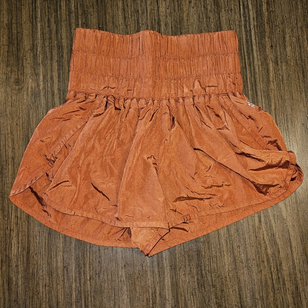 Free People FP Movement THE WAY HOME Shorts in Red Earth Burnt Orange S
